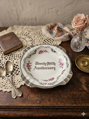 Vintage Saji China Nagoya Japan 25th Anniversary Dish